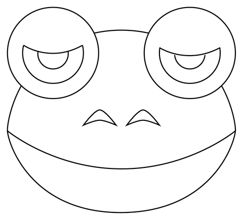 Frog Face Coloring Page